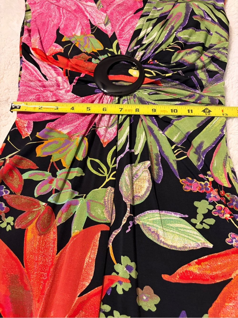 Caché tropical floral print fitted mini dress - Picture 4 of 9